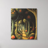 Whimsy-verzauberter Wald Leinwanddruck (Vorderseite)