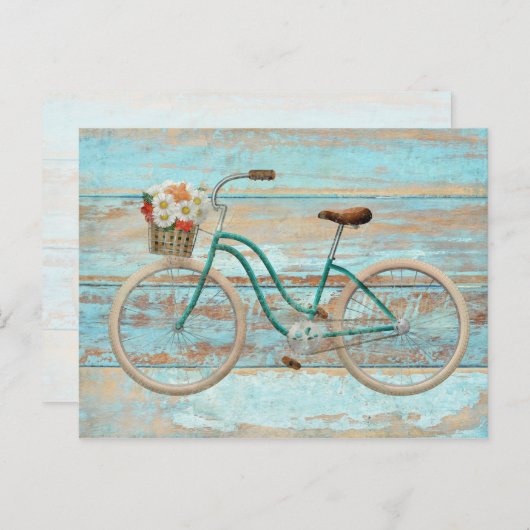 Whimsy Vintag Beach Cruiser Fahrrad Postkarte (Vorne/Hinten)