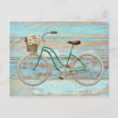 Whimsy Vintag Beach Cruiser Fahrrad Postkarte (Vorderseite)