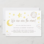 Whimsy Watercolor Wir sind über der Mond Babydusch Einladung (Vorderseite)