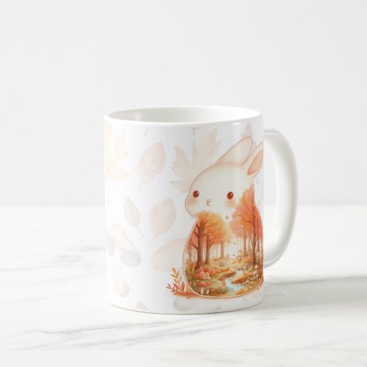 Whimsy Wilderness Critters - das Kaninchen - Kaffeetasse (VorderseiteRechts)