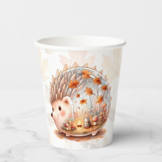 Whimsy Wilderness Critters - der Igel - Pappbecher (Vorderseite)