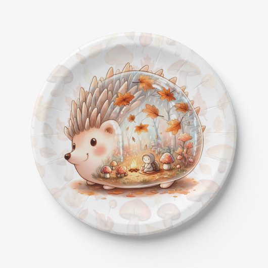 Whimsy Wilderness Critters - der Igel - Pappteller (Vorderseite)