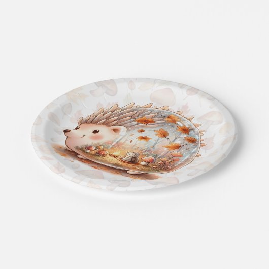 Whimsy Wilderness Critters - der Igel - Pappteller (Schrägansicht)