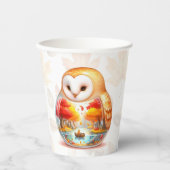 Whimsy Wilderness Critters - the Owl - Pappbecher (Vorderseite)