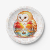 Whimsy Wilderness Critters - the Owl - Pappteller (Vorderseite)
