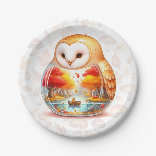 Whimsy Wilderness Critters - the Owl - Pappteller (Vorderseite)