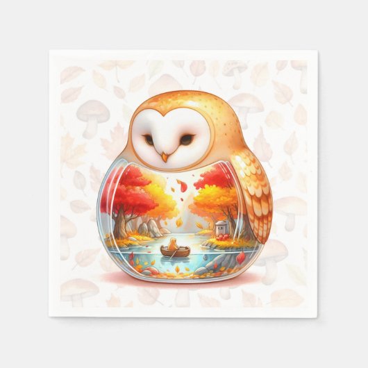 Whimsy Wilderness Critters - the Owl - Serviette (Vorderseite)