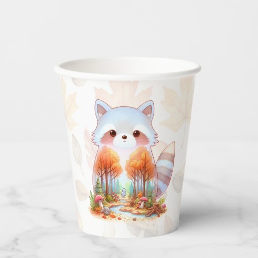 Whimsy Wilderness Critters - the Raccoon - Pappbecher (Vorderseite)