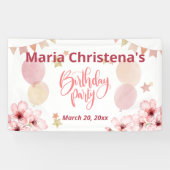Whimsy & Wishes Birthday Balloon Party Banner (Horizontal)