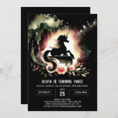 Whimsy Woodland Pferd Geburtstag Einladung (Vorne/Hinten)