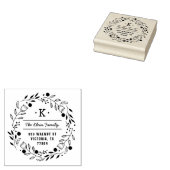 Whimsy Wreath Monogram Address Briefmarke Gummistempel (Stempel)
