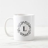 Whimsy Wreath Monogramm Kaffeetasse (Links)