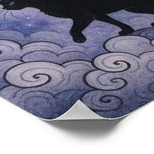 WhimsyBlackCatFairy Poster (Ecke)