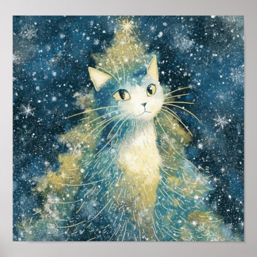 WhimsyXmasKatzenbaum Poster (Vorne)
