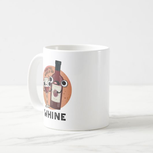 Whine Funny Wine Pub Kaffeetasse (Vorderseite Links)