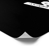 Whine Funny Wine Pun Dark BG Poster (Ecke)