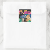 WHINE mit ME Chockers Quadratischer Aufkleber (Tasche)