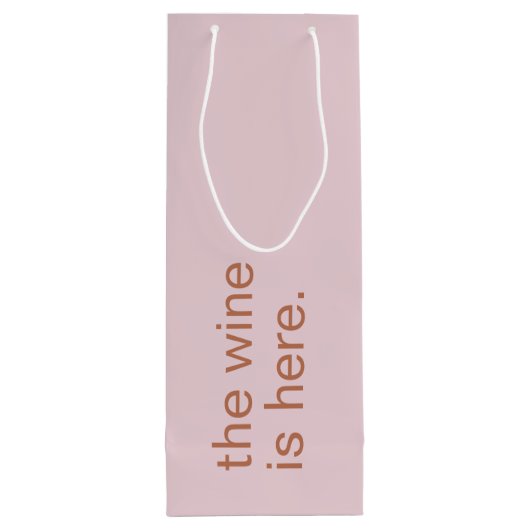 Whine not funny Chee Up Pink Rose Geschenktüte Für Weinflaschen (Rückseite)