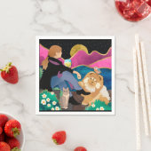 WHINE with ME chow paper napkins Serviette (Beispiel)