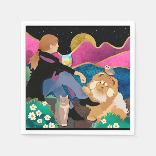 WHINE with ME chow paper napkins Serviette (Vorderseite)