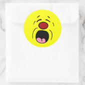 Whining Face Grumpey Runder Aufkleber (Tasche)