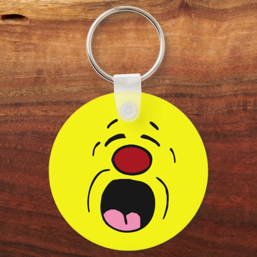Whining Face Grumpey Schlüsselanhänger (Vorderseite)