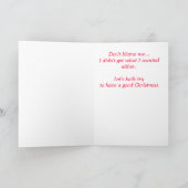 Whinning Santa Feiertagskarte (Innenseite)