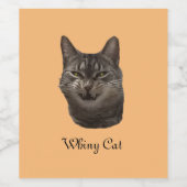 Whiny Cat wine Weinetikett (Einzelnes Label)