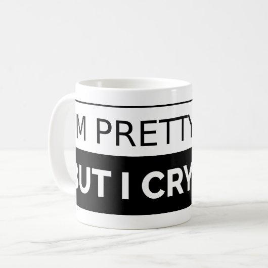 Whiny-Freund-Geschenk - ich bin hübsch, aber ich Kaffeetasse (Vorderseite Links)