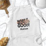 Whip It Good Pink Watercolor Funny Personalisiert Schürze<br><div class="desc">Whip es gut rosa Aquarell Funny Personalisierte Erwachsene Schürze. Niedliche Koch Schürze mit einem Kochen Whisk und ein lustiges Kochen Spaß Zitat. Personalisieren Sie das Spaß-Design mit Ihrem eigenen Namen oder Text.</div>