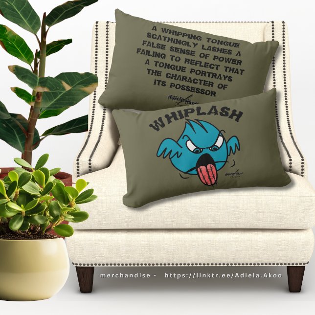 WHIPLASH Kissen von Poet Adiela Akoo (Whiplash Throw Pillows by Poet Adiela Akoo. Shop the matching mugs, totes & tees too. Get it now!)