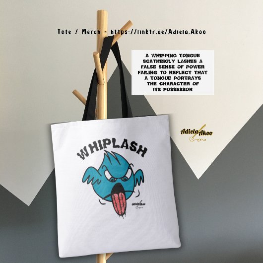 WHIPLASH Tote Bag von Poet Adiela Akoo - weiß Tasche