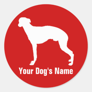 Whippet ウ ィ ペ runder aufkleber