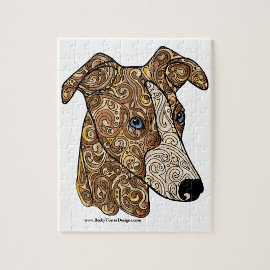 Whippet 8x10 Foto-Puzzlespiel mit Geschenkboxen Puzzle (Vertikal)