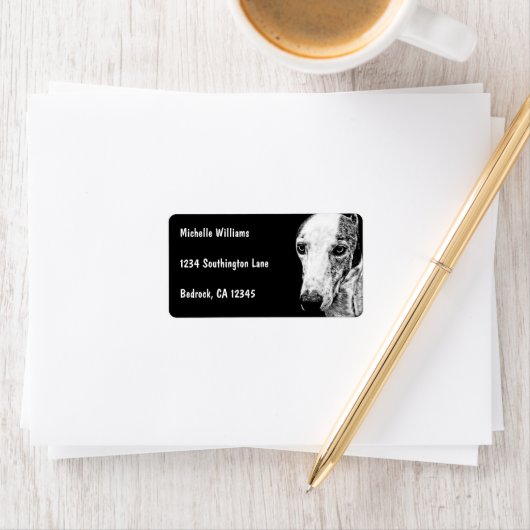 Whippet Adressaufkleber (Insitu)