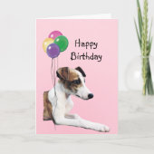 Whippet alles Gute zum Geburtstag Karte (Vorderseite)