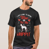 Whippet And Wine T-Shirt (Vorderseite)