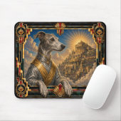 Whippet, Art Deco Hund Mousepad (Mit Mouse)