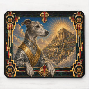 Whippet, Art Deco Hund Mousepad