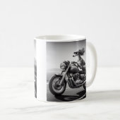 Whippet auf einem Motorrad Kaffeetasse (VorderseiteRechts)