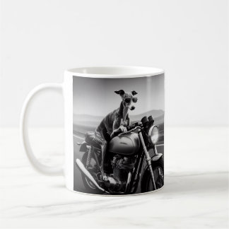 Whippet auf einem Motorrad Kaffeetasse