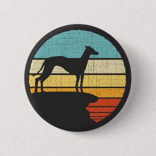 Whippet Besitzer Retro Vintage 60er 70er Hunde Lie Button