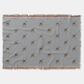 Whippet blanket - Whippet against grey background Decke (Vorderseite)