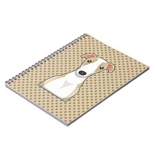 Whippet Cartoon Notizblock (Linke Seite)