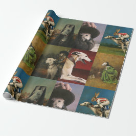 Whippet Character Wrapping Paper Geschenkpapier
