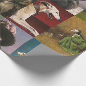 Whippet Character Wrapping Paper Geschenkpapier (Ecke)