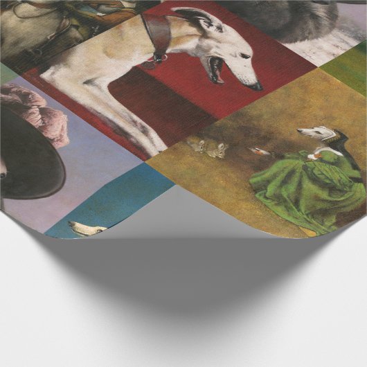 Whippet Character Wrapping Paper Geschenkpapier (Ecke)
