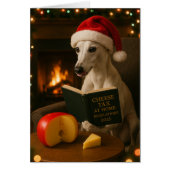 Whippet 'Cheese Tax' Christmas card white / cream (Vorne)