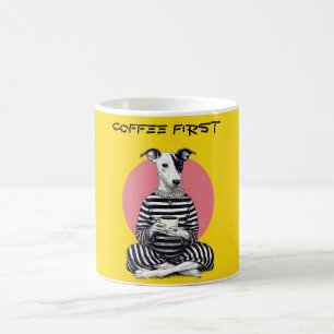 Whippet Coffee Time – Eigenartiger Vintage Hund Kaffeetasse